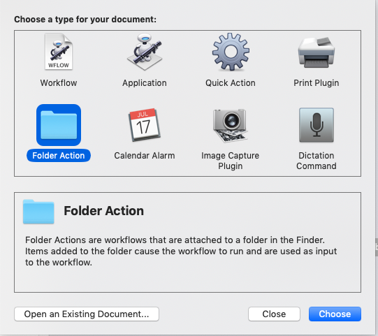 Folder that automatically shrinks images (Mac)