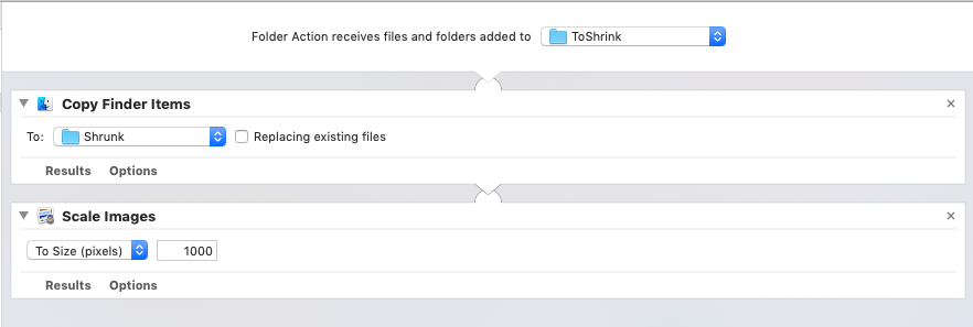 Folder that automatically shrinks images (Mac)
